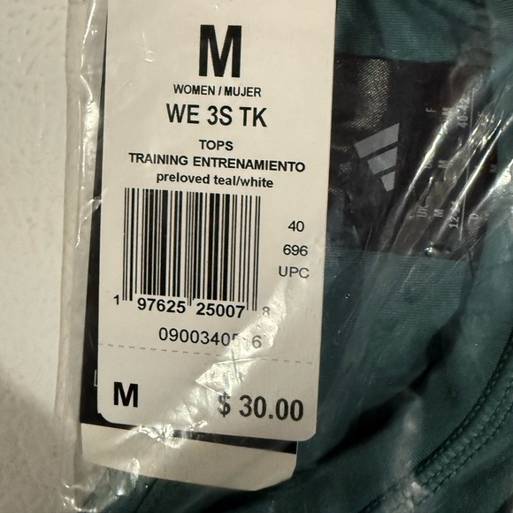 Adidas Teal Women's Tank Top - Picture 6 of 6